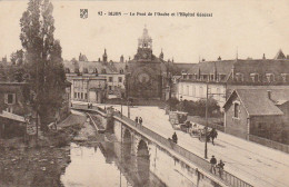 BE7 (21) DIJON - LE PONT DE L ' OUCHE ET L ' HOPITAL GENERAL - ANIMATION  - CARRIOLES  A CHEVAL   -  2 SCANS - Dijon