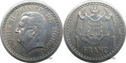 Monaco - Principauté - Louis II - 1 Franc ND (1943) - TTB/XF45 - Mon6523 - 1922-1949 Louis II