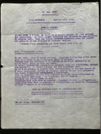 Tract Presse Clandestine Résistance Belge WWII WW2 '10 Mai 1941. Deuil National Restons Chez Nous. Pour La Patrie' - Documenti