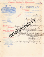 46 0030 GRAMAT LOT 1912 Garage Automobiles Cycles Armes Ed. JOUGLAS Marques AVION PERFECTA DARRACQ.. À LARAIGNEZ - Automovilismo