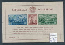 ST. MARINO SASSONE 6 IMPERFORATED MNH - Blokken & Velletjes