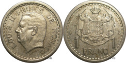 Monaco - Principauté - Louis II - 1 Franc ND (1943) - TTB/XF45 - Mon6724 - 1922-1949 Louis II