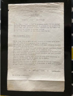 Tract Presse Clandestine Résistance Belge WWII WW2 '10 Mai 1941. Deuil National Restons Chez Nous. Pour La Patrie' - Documenti