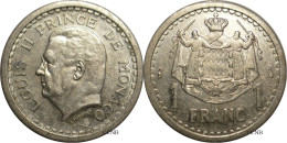 Monaco - Principauté - Louis II - 1 Franc ND (1943) - TTB+/AU50 - Mon6725 - 1922-1949 Louis II.