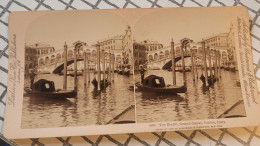 Le Rialto, Grand Canal, Venise, Italie.Underwood Stéréo - Stereoscopes - Side-by-side Viewers