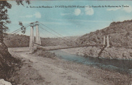 BE13 -(23) ENVIRONS DE MONTLUCON - EVAUX LES BAINS - LA PASSERELLE DE SAINT MARIEN SUR LA TARDES  - CARTE COLORISEE  - Evaux Les Bains