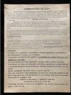 Tract Presse Clandestine Résistance Belge WWII WW2 'Combattants De 1940' - Documenti
