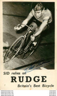 SID  PATTERSON  AVEC AUTOGRAPHE DEDICACE ORIGINALE RECTO ET VERSO - Cycling