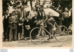 ROGER LAMBRECHT GRAND PRIX DES NATIONS 1947 PHOTO FORMAT 15X10 CM - Cycling