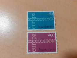 TIMBRES   YOUGOSLAVIE   EUROPA   1971   N  1301  /  1302   COTE  1,50  EUROS   NEUFS  LUXE** - 1971