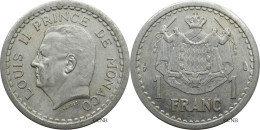 Monaco - Principauté - Louis II - 1 Franc ND (1943) - SUP/AU55 - Mon6125 - 1922-1949 Louis II.
