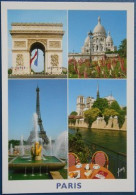 F47  Paris 75  Arc De Triomphe Sacré-Coeur Tour Eiffel Notre-Dame - Mehransichten, Panoramakarten