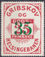 Chemin De Fer Danois  - Danemark Railway NMH ** Gribskov Helsingebanen  (A17) - Colis Postaux