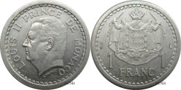 Monaco - Principauté - Louis II - 1 Franc ND (1943) - SUP/AU55 - Mon6527 - 1922-1949 Luigi II