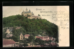 AK Wernigerode, Teilansicht Mit Schloss Von Westen  - Wernigerode