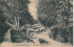 BE23 -(28) LA BAZOCHE GOUET - PAYSAGES DES BORDS DE L ' YERRE  - CYCLISTE - EDIT. BARDET -  2 SCANS - Autres & Non Classés