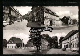 AK Seesen /Harz, Strassenpartien Mit Gaststätte-Hotel Zum Alten Fritz K, Smieszeck Unde Hotel Wilhelmsbad  - Seesen