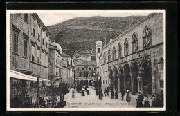 AK Dubrovnik, Pred Dvoron, D`avant Le Palais Rectoral  - Kroatien