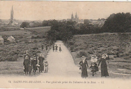 BE24 -(29) SAINT POL DE LEON  - VUE GENERALE PRISE DU CALVAIRE DE LA RIVE  -  FEMMES ET ENFANTS  -  2 SCANS - Saint-Pol-de-Léon