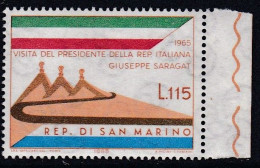 Saragat Visit - 1965 - Unused Stamps