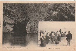 BE26 -(29) MORGAT - MULTIVUES : L ' ENTREE DES GRANDES GROTTES  - LE DEPART POUR LES GROTTES -  2 SCANS - Morgat