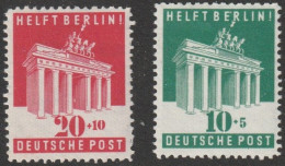 Bizone: 1948, Mi. Nr. 101-02, Berlin- Hilfe.  **/MNH - Mint