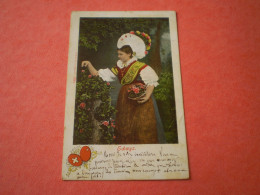 SCHWYZ, Jeune Femme Cueillant Des Fleurs, Suisse - Fleurs