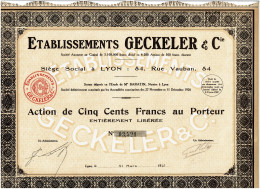 69-GECKELER & CIE. ETS ...    - Other & Unclassified
