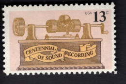 199965200 1977 SCOTT 1705 (XX) POSTFRIS MINT NEVER HINGED  - CENTENNIAL OF SOUND RECORDING - Nuovi