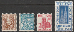 Bizone: 1948, Mi. Nr. 69-72, 700. Jahrestag Der Grundsteinlegung Des Kölner Doms.  **/MNH - Mint