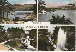 CE18 -(31) SOUVENIR DU BASSIN DE SAINT FERREOL  -  CARTE MULTIVUES COULEURS  -  2 SCANS - Saint Ferreol