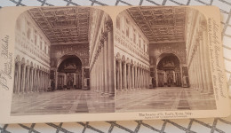 L'intérieur De St.Paul De Rome. Italie. Underwood Stéréo - Visionneuses Stéréoscopiques