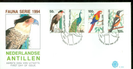 Nederlandse Antillen FDC E 253 * 1994 * PAPEGAAI * PARROT * PEACOCK * CACTUS * BIRDS * VÖGEL * AVES - Curaçao, Antille Olandesi, Aruba