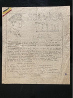 Tract Presse Clandestine Résistance Belge WWII WW2 'Souviens Toi!!!' (Belge, Souviens-toi Du Jour Où Le Barbare Fils...) - Documents