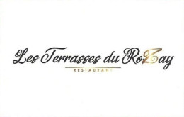 *Carte Visite Restaurant - Les Terrasses Du Rozay à Condrieu (69) - Tarjetas De Visita