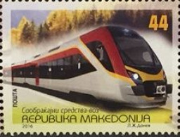 Macedonia 2016 New Train On The Railway Trains Locomotive Stamp MNH - Macedonia Del Norte