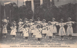 CHATILLON-sur-CHALARONNE (Ain) - Vaillante Chatillonnaise - Section Féminine - Inauguration - Ecrit 1911 (2 Scans) - Châtillon-sur-Chalaronne