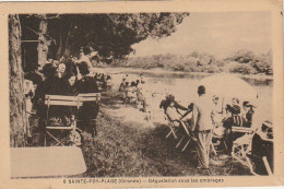 CE23 -(33) SAINTE FOY  PLAGE  - DEGUSTATION SOUS LES OMBRAGES  - ANIMATION SUR LES BERGES-   2 SCANS - Otros & Sin Clasificación