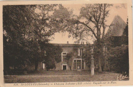 CE23 -(33) ST LOUBES - CHATEAU LABATUT - FACADE SUR LE PARC - 2 SCANS - Otros & Sin Clasificación