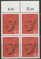 BRD 1968 MiNr.567 4er Block ** Postfrisch 1.Todestag Konrad Adenauer ( 1367 ) Günstige Versandkosten - Ungebraucht