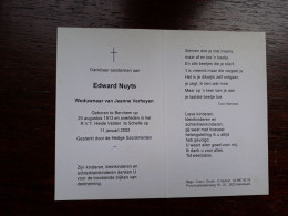 Edward Nuyts ° Berchem 1913 + Schelle 2002 X Jeanne Verheyen - Obituary Notices
