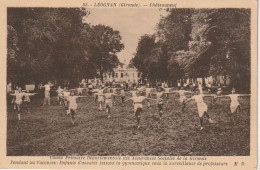 CE 26 -(33) LEOGNAN  - CHATEAUNEUF - CAISSE DES ASSURANCES SOCIALES  - ENFANTS FAISANT DE LA GYMNASTIQUE -  2 SCANS - Other & Unclassified