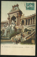CPA Edit. L.L. N° 25 Marseille - Le Palais Longchamp-L'Escalier- Animée Le N° 137 Marseille Le 20/03/1913   B/TB - Otros Monumentos