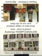 *Carte Visite Bar Restaurant - Auberge Rampognaude à Riverie (69) - Visitenkarten