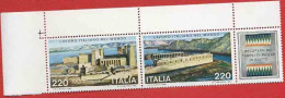 Italia 1980; Lavoro Italiano Nel Mondo: Templi Egizi E Diga Di Assuan. Serie Completa, Angolo Superiore Sinistro. - 1971-80: Mint/hinged