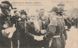 CE 27 -(33)  INAUGURATION DU MONUMENT GAMBETTA - LE PRESIDENT  A  BORDEAUX - REMISE DES DECORATIONS  -  2 SCANS - Bordeaux