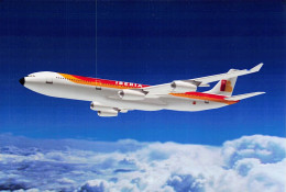 Airbus A340 In IBERIA Colours - EBA - 180 X 130 Mm. - Photo Presse Originale - Luftfahrt