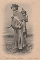 CE11 - TUNISIE - BEDOUINE ET SON ENFANT -  2 SCANS - Tunisia