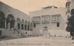 CE11  - TUNIS ( TUNISIE )  - LE BARDO  - LA COUR DES LIONS , L ' ESCALIER   -  2 SCANS - Túnez