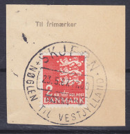 Denmark 1947 Mi. 290, 2.00 Kr. Kleines Reichswappen Sonderstempel 'Nøglen Til Vestjylland' SKJERN 1967 Clip - Used Stamps